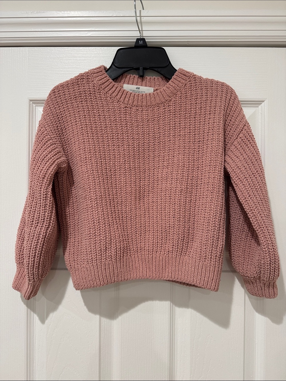 H&M Kids Dusty Rose Knit Crewneck Sweater